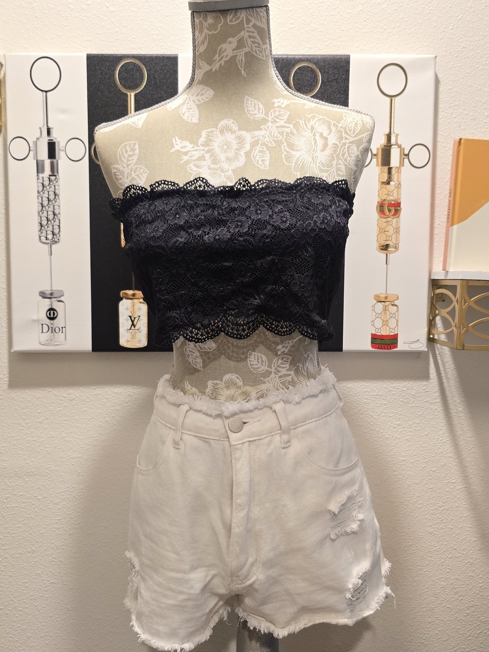 Venus M Black Lace Bandeau Bralette